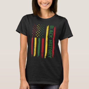 Black History In USA Flag Month African American 1 T-Shirt