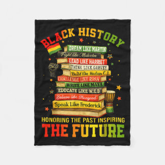 Black history inspiring the future african pride fleece blanket