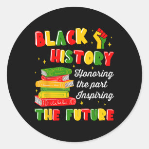 Black History Inspiring The Future Melanin America Classic Round Sticker