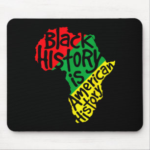 Black History Is American History Africa Map Black Mouse Mat