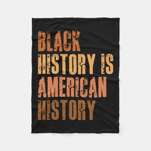 Black History Is American History Bhm African Mela Fleece Blanket (Front)