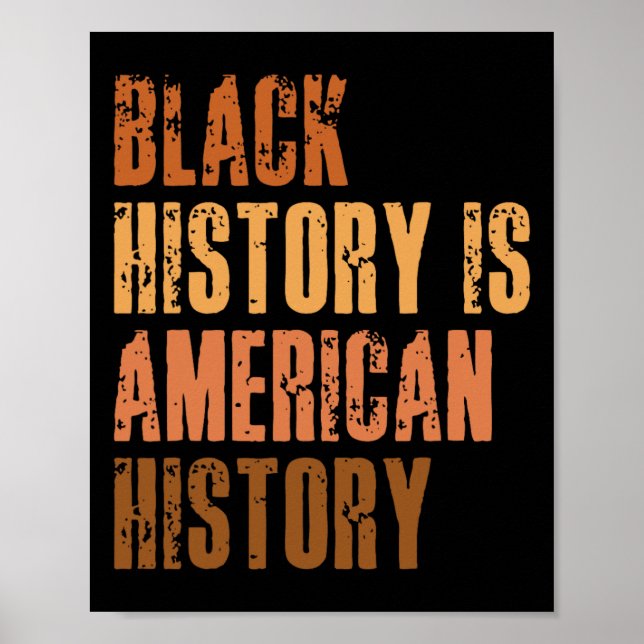 Black History Is American History Bhm African Mela Poster (Front)
