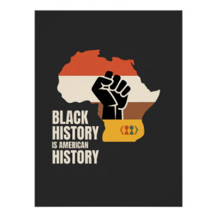 Black History Is American History Culture Heritage Poster
