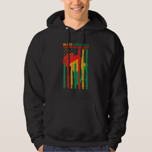 Black History Is American History Patriotic Africa Hoodie