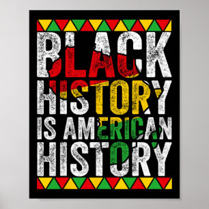 Black History Is American History Patriotic Africa Poster