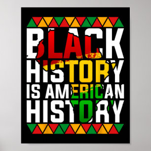 Black History Is American History Patriotic Africa Poster