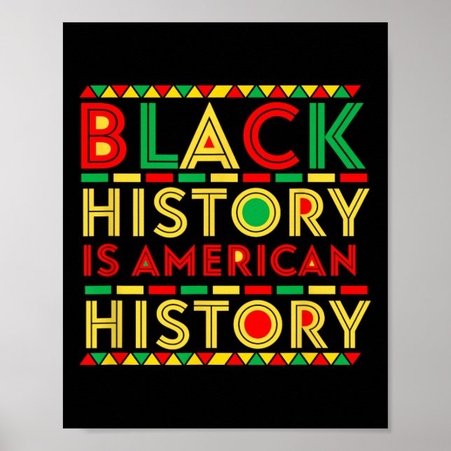 Black History Is American History Patriotic Africa Poster (Front)