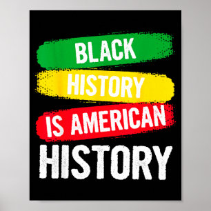 Black History Is American History Patriotic Africa Poster