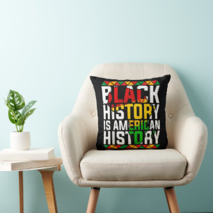 Black History Is American History Patriotic Cushion