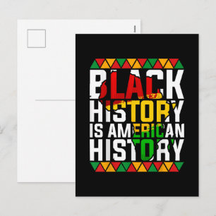 Black History Is American History Patriotic Holiday Postcard