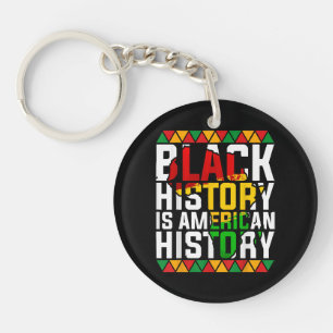 Black History Is American History Patriotic Key Ring