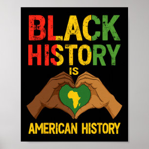 Black History Is American History Patriotic Poster