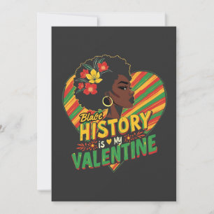 Black History Is My Valentine Black History Month  Holiday Card
