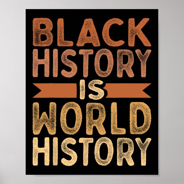 Black History Is World History African American Pr Poster (Front)