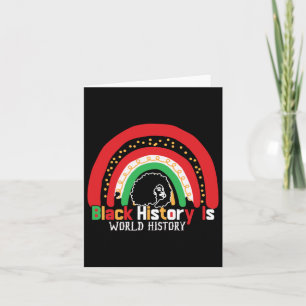 Black History Is World History Black History Month Card