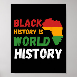 Black History Is World History Month African Ameri Poster