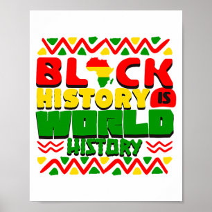 Black History Is World History T Shirt Poster