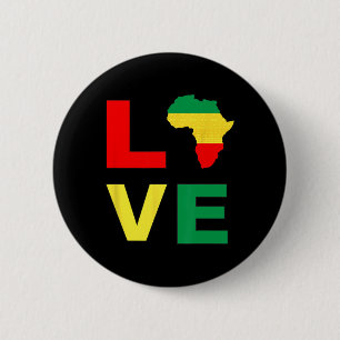 Black History Juneteenth Africa Love Men Women Boy 6 Cm Round Badge