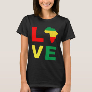 Black History Juneteenth Africa Love Men Women Boy T-Shirt