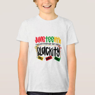 Black History Juneteenth Blackity African America Tri-Blend Shirt