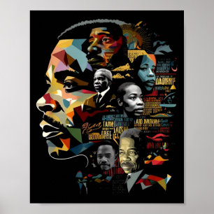 Black history leaders collage inspirational poster