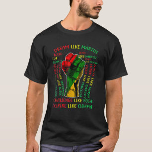 Black History Leaders Fist Hand African American C T-Shirt