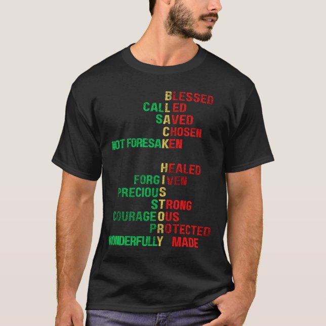 Black History Melanin Church Men Women Kids Boys G T-Shirt (Front)
