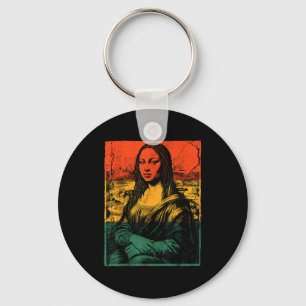 Black History Mona Lisa Afro Woman American Africa Key Ring