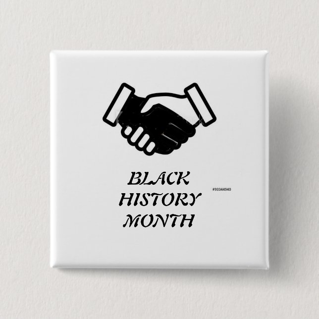 Black History Month 15 Cm Square Badge (Front)
