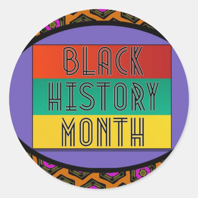 Black History Month 2021 Classic Round Sticker (Front)