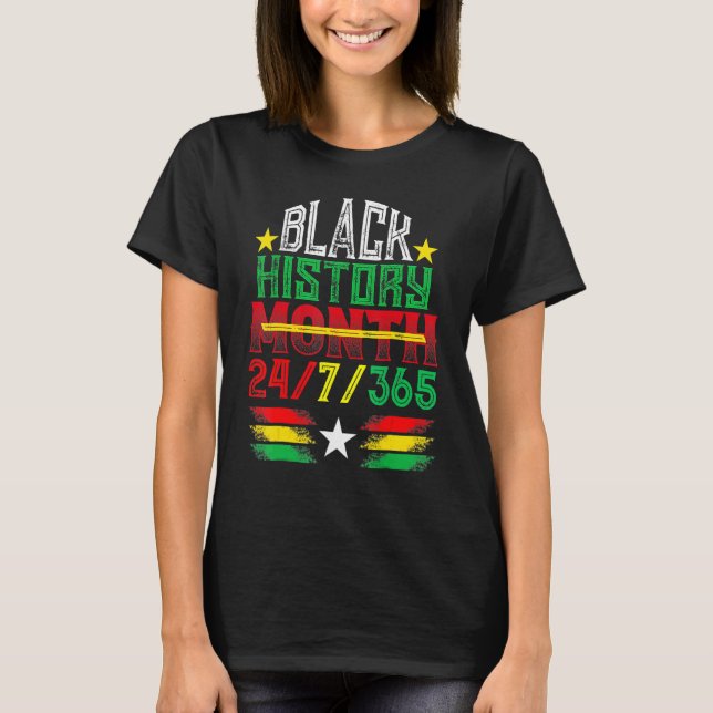 Black History Month 2023 Black History 365 Black P T-Shirt (Front)