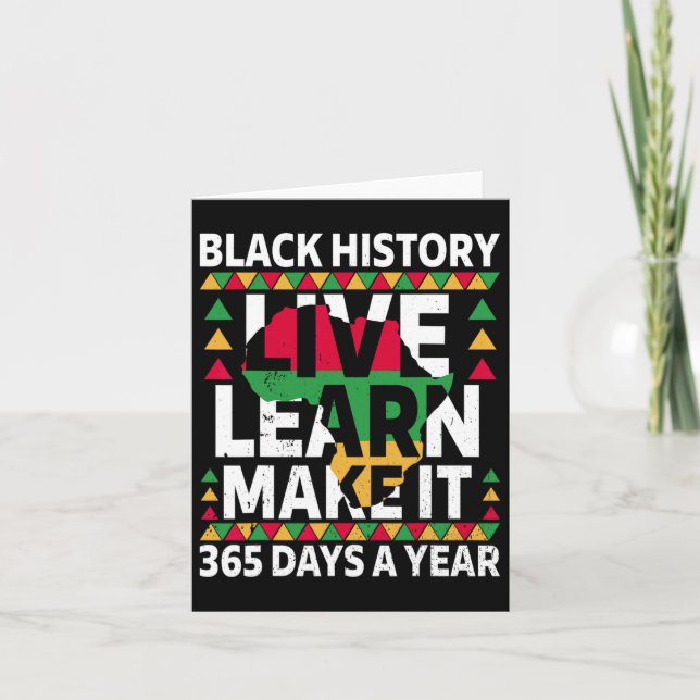 Black History Month 2025 Apparel  Card (Front)