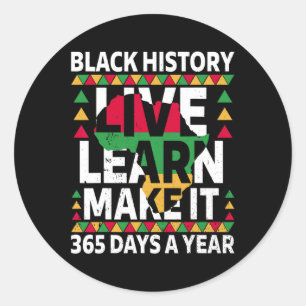 Black History Month 2025 Apparel  Classic Round Sticker