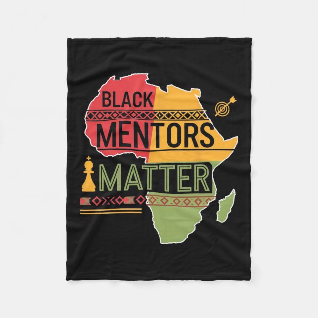 Black History Month 2025 Black Mentors Problem 2  Fleece Blanket (Front)