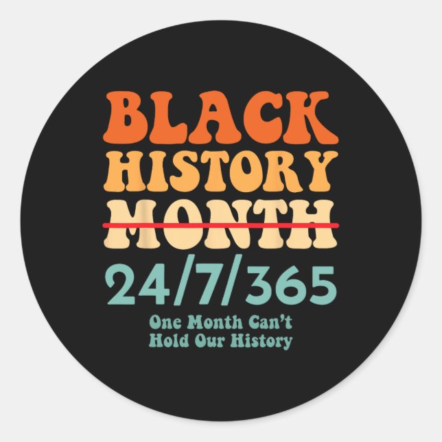 Black History Month 2025  Classic Round Sticker (Front)
