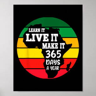 Black History Month 2025 Live It Learn It Make It  Poster