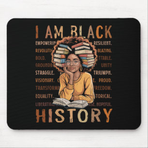 Black History Month 2026 I Am Black History Women Mouse Mat