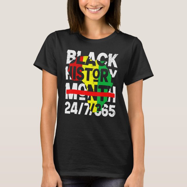 Black History Month 247365 2023 Proud African Mela T-Shirt (Front)