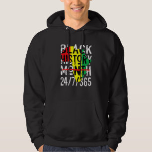 Black History Month 247365 Africa Map Melanin 2022 Hoodie