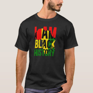 Black History Month 247365 Africa Map Melanin 2022 T-Shirt