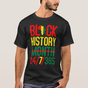 Black History Month 247365 Africa Map Melanin Men  T-Shirt