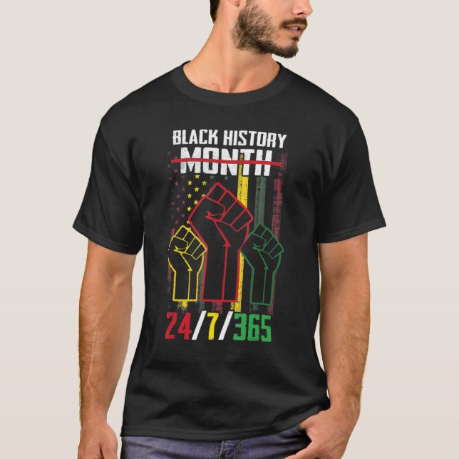 Black History Month 247365 African Afro American M T-Shirt (Front)