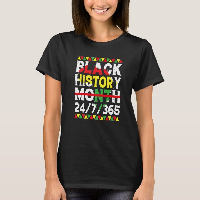 Black History Month 247365 African American Melani T-Shirt (Front)