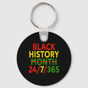 Black History Month 247365 African Melanin Black G Key Ring