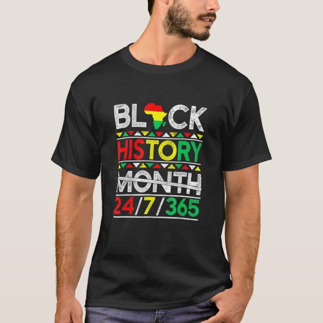 Black History Month 247365 African Melanin Black M T-Shirt (Front)