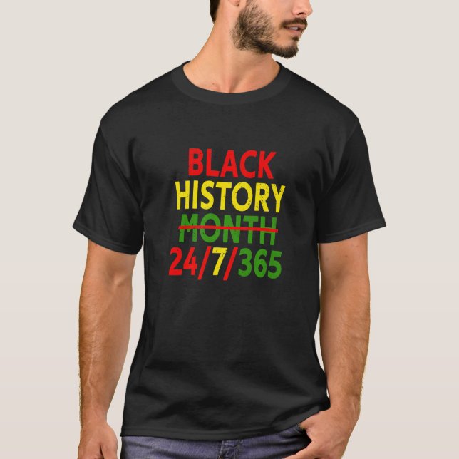 Black History Month 247365 African Melanin Black P T-Shirt (Front)