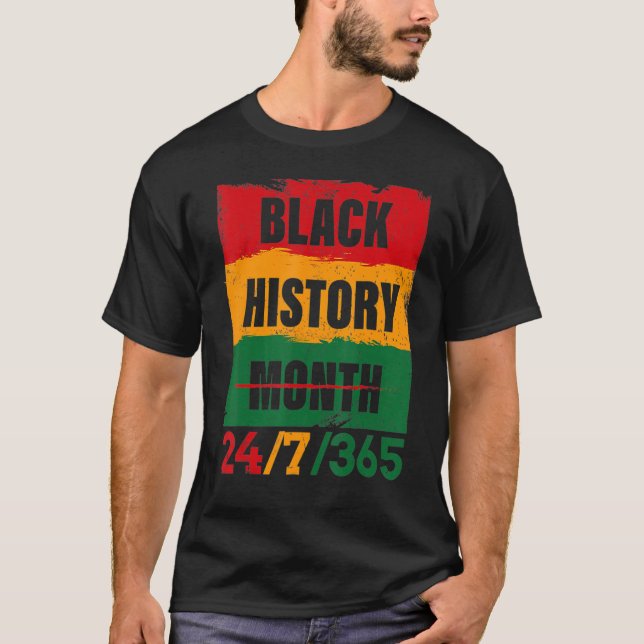 Black History Month 247365 African Melanin Black P T-Shirt (Front)