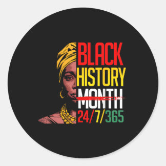 Black History Month 247365 African Melanin Pride A Classic Round Sticker