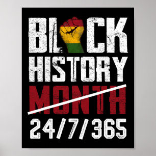 Black History Month 247365 Gifts African American  Poster