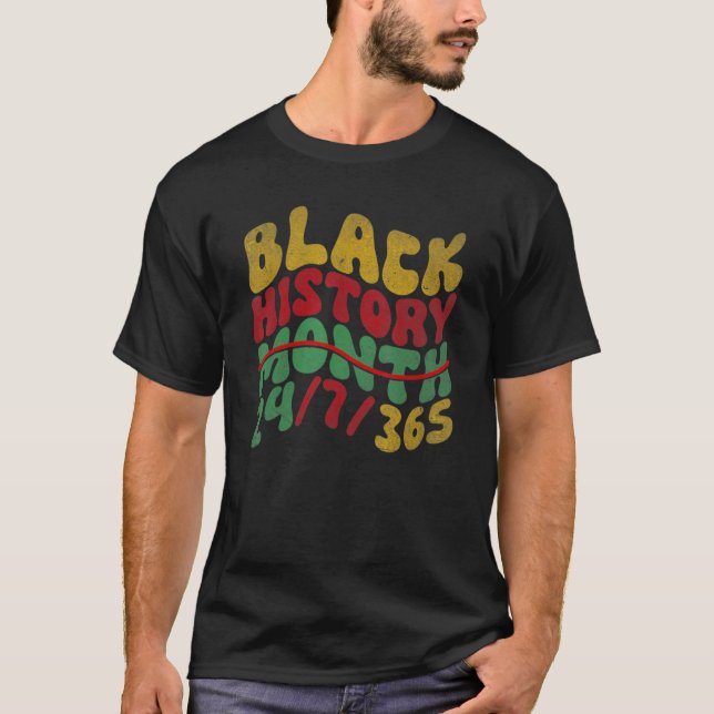 Black History Month 247365 Groovy African History  T-Shirt (Front)